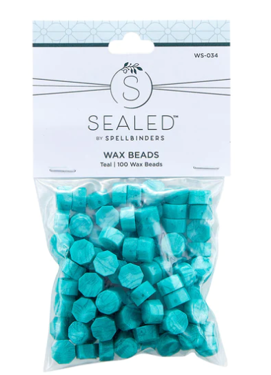 SPELLBINDERS SPELLBINDERS SEALED BY SPELLBINDERS COLLECTION TEAL WAX BEADS 100/PK