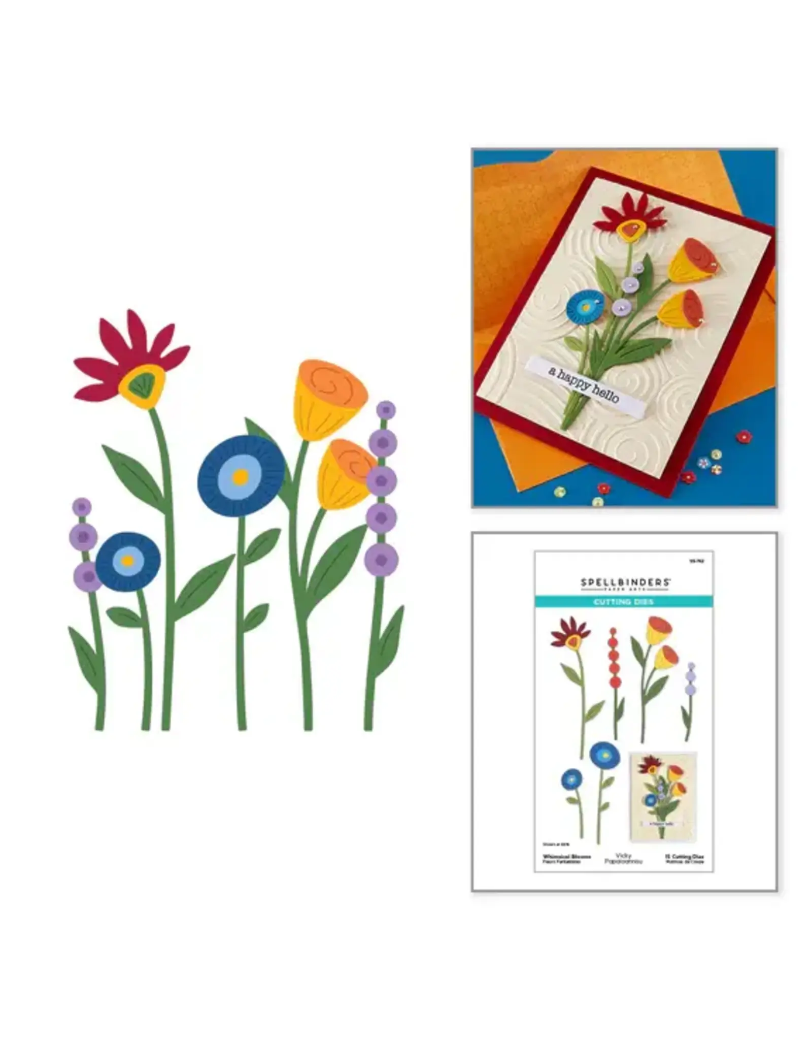 SPELLBINDERS SPELLBINDERS VICKY PAPAIOANNOU WHIMSICAL BLOOMS ETCHED DIE SET