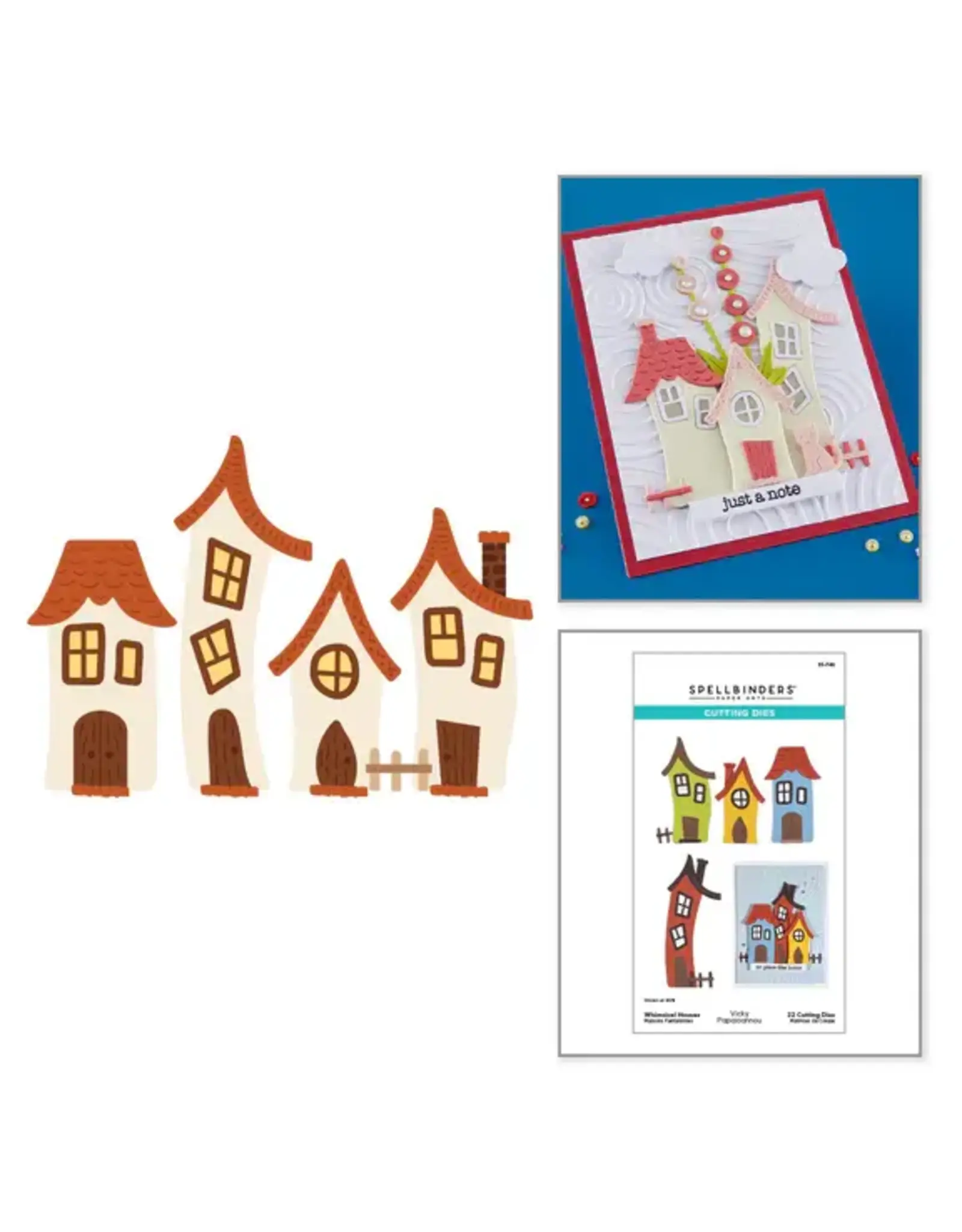 SPELLBINDERS SPELLBINDERS VICKY PAPAIOANNOU WHIMSICAL HOUSES ETCHED DIE SET