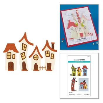 SPELLBINDERS SPELLBINDERS VICKY PAPAIOANNOU WHIMSICAL HOUSES ETCHED DIE SET
