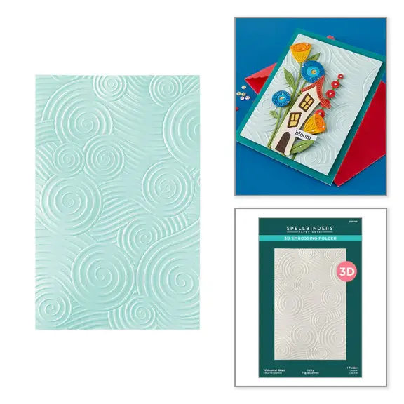 SPELLBINDERS SPELLBINDERS VICKY PAPAIOANNOU WHIMSICAL SKIES 3D EMBOSSING FOLDER