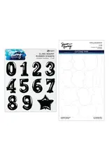 SPELLBINDERS SPELLBINDERS SIMON HURLEY NUMBER BALLOONS CLING STAMP AND DIE BUNDLE