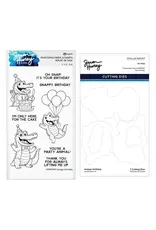SPELLBINDERS SPELLBINDERS SIMON HURLEY SNAPPY BIRTHDAY CLEAR STAMP AND DIE BUNDLE