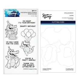 SPELLBINDERS SPELLBINDERS SIMON HURLEY SNAPPY BIRTHDAY CLEAR STAMP AND DIE BUNDLE