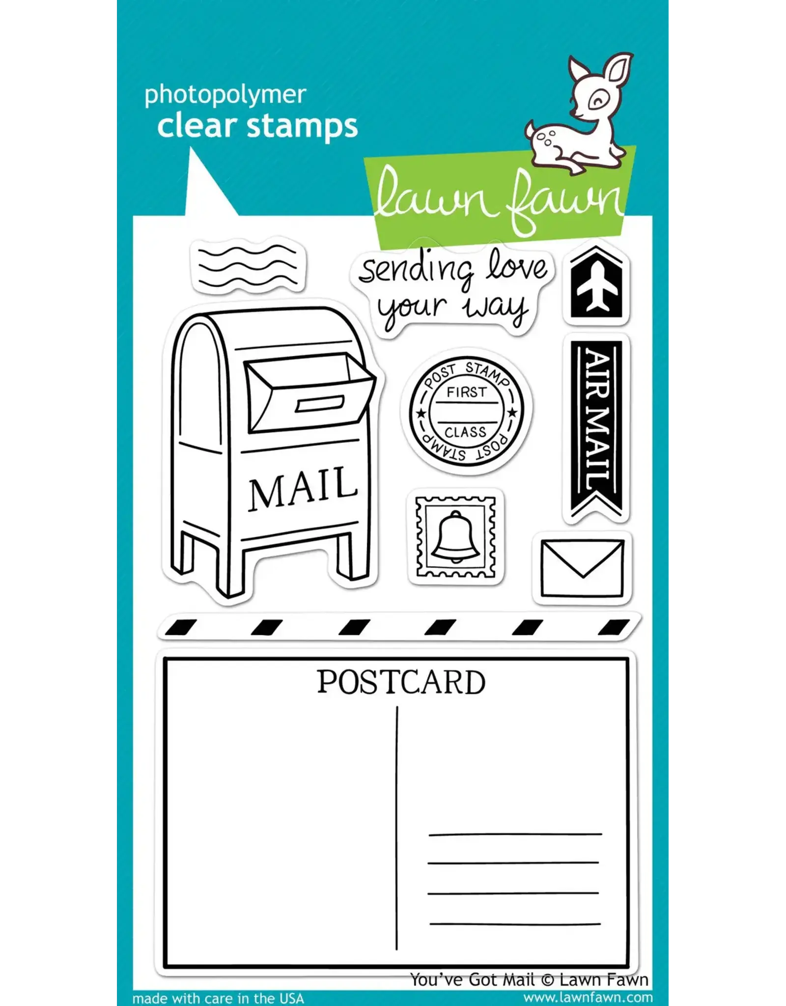 LAWN FAWN LAWN FAWN YOU'VE GOT MAIL CLEAR STAMP SET