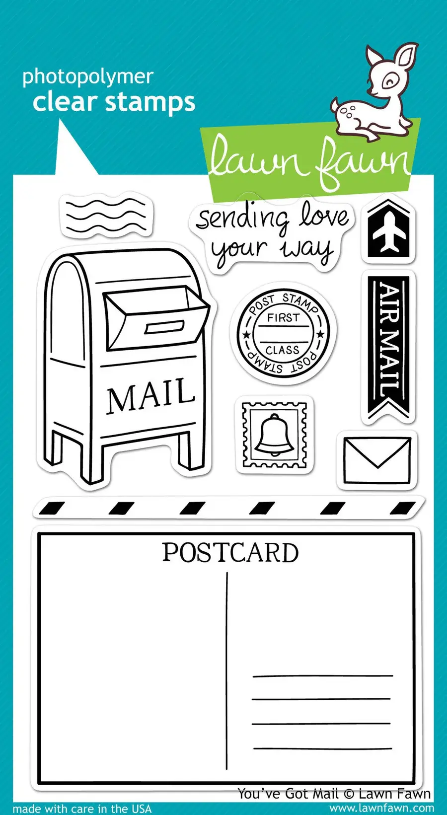 LAWN FAWN LAWN FAWN YOU'VE GOT MAIL CLEAR STAMP SET