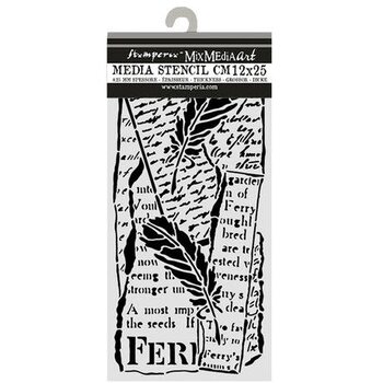 STAMPERIA STAMPERIA ALL AROUND LETTER AND FEATHERS 12x25cm STENCIL