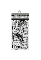 STAMPERIA STAMPERIA ALL AROUND LETTER AND FEATHERS 12x25cm STENCIL