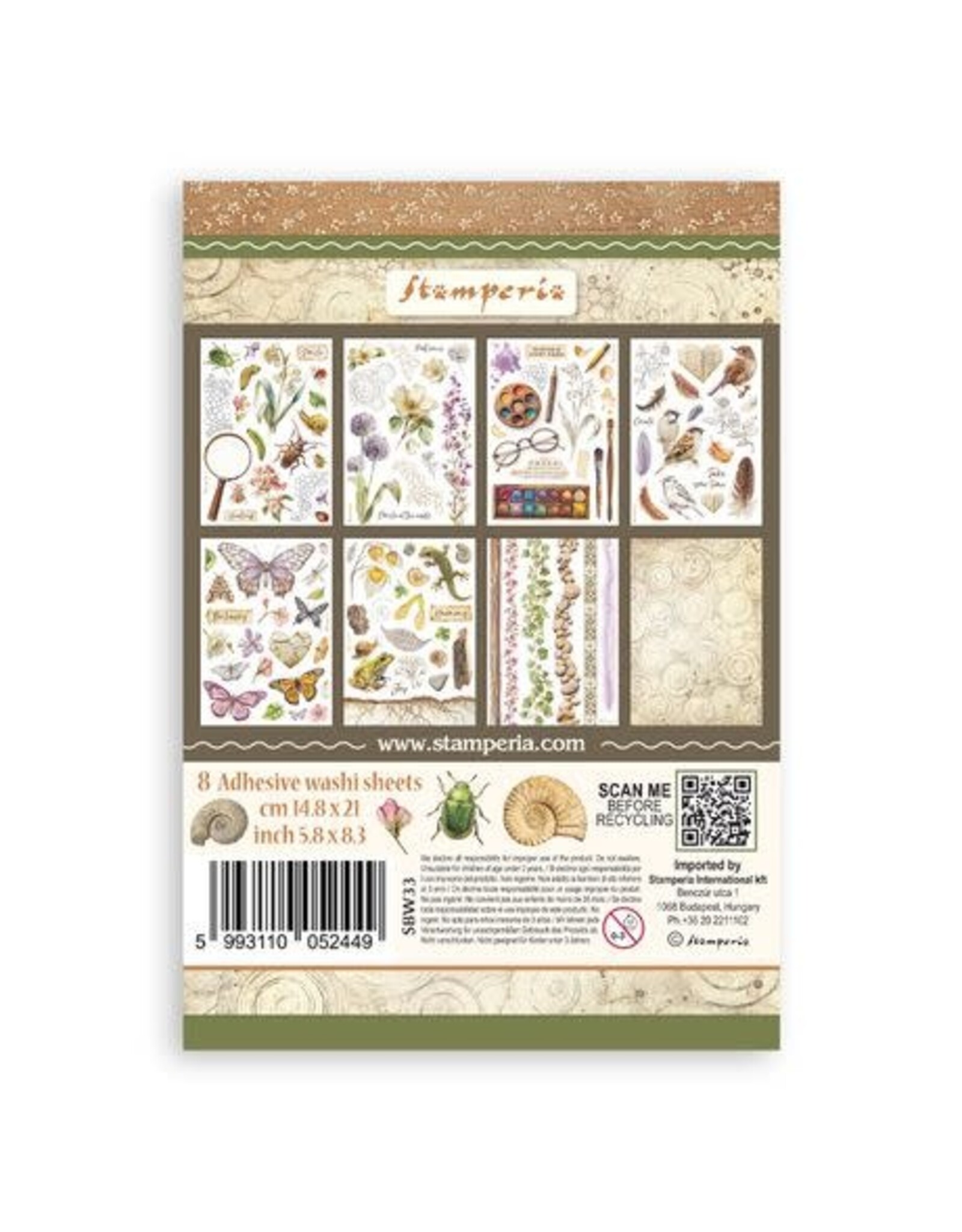STAMPERIA STAMPERIA ALL AROUND A5 WASHI PAD