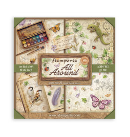 STAMPERIA STAMPERIA ALL AROUND MAXI PAD 12x12 PAPER PACK 22 SHEETS