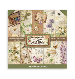 STAMPERIA STAMPERIA ALL AROUND 8x8 PAPER PACK 10 SHEETS