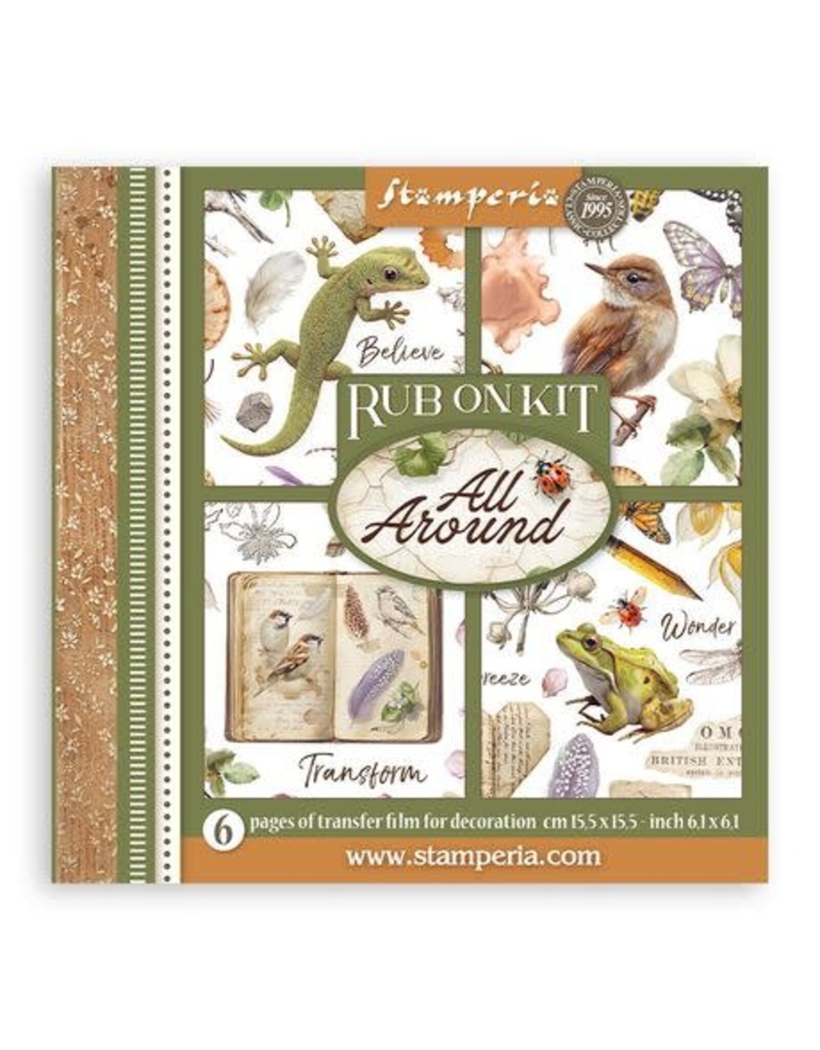 STAMPERIA STAMPERIA ALL AROUND ASSORTED RUB-ONS 6/PK