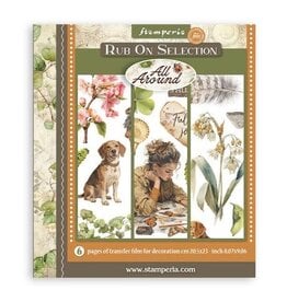 STAMPERIA STAMPERIA ALL AROUND 20.5cm X 23cm ASSORTED RUB-ONS 6/PK