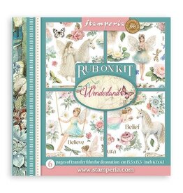 STAMPERIA STAMPERIA WONDERLAND ASSORTED RUB-ONS 6/PK