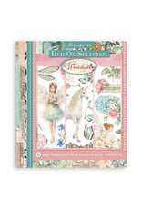 STAMPERIA STAMPERIA WONDERLAND 20.5cm X 23cm ASSORTED RUB-ONS 6/PK
