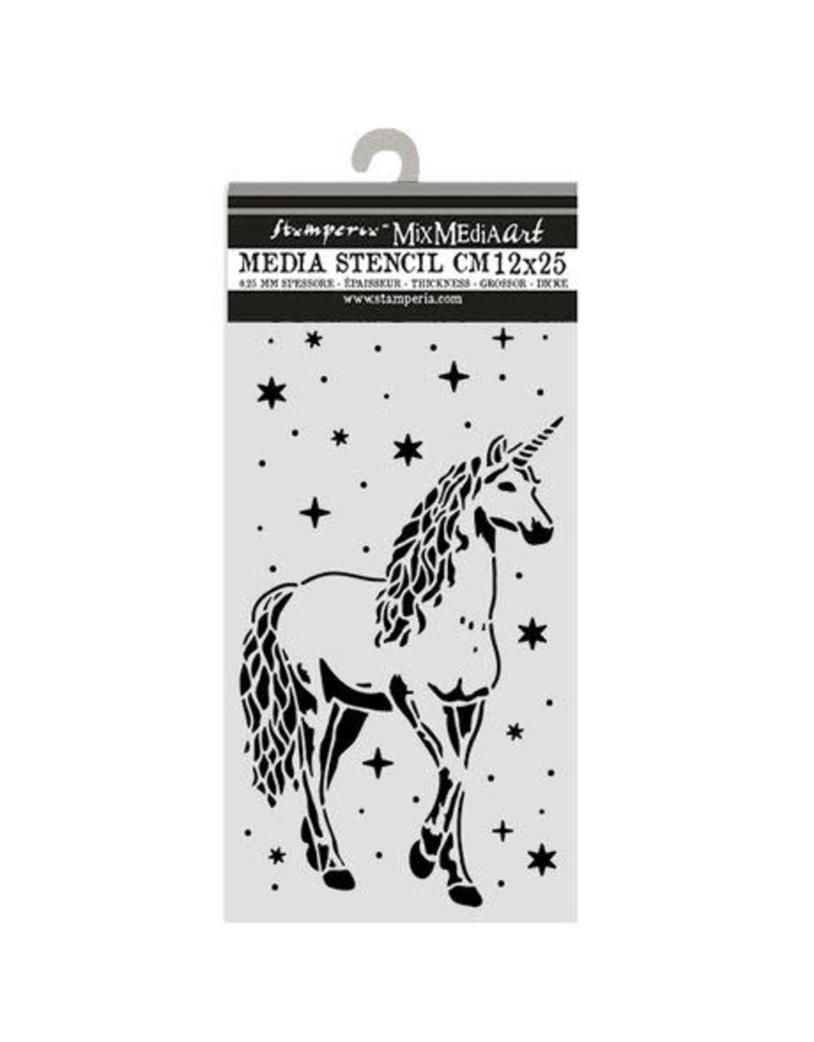 STAMPERIA STAMPERIA WONDERLAND UNICORN 12x25cm STENCIL