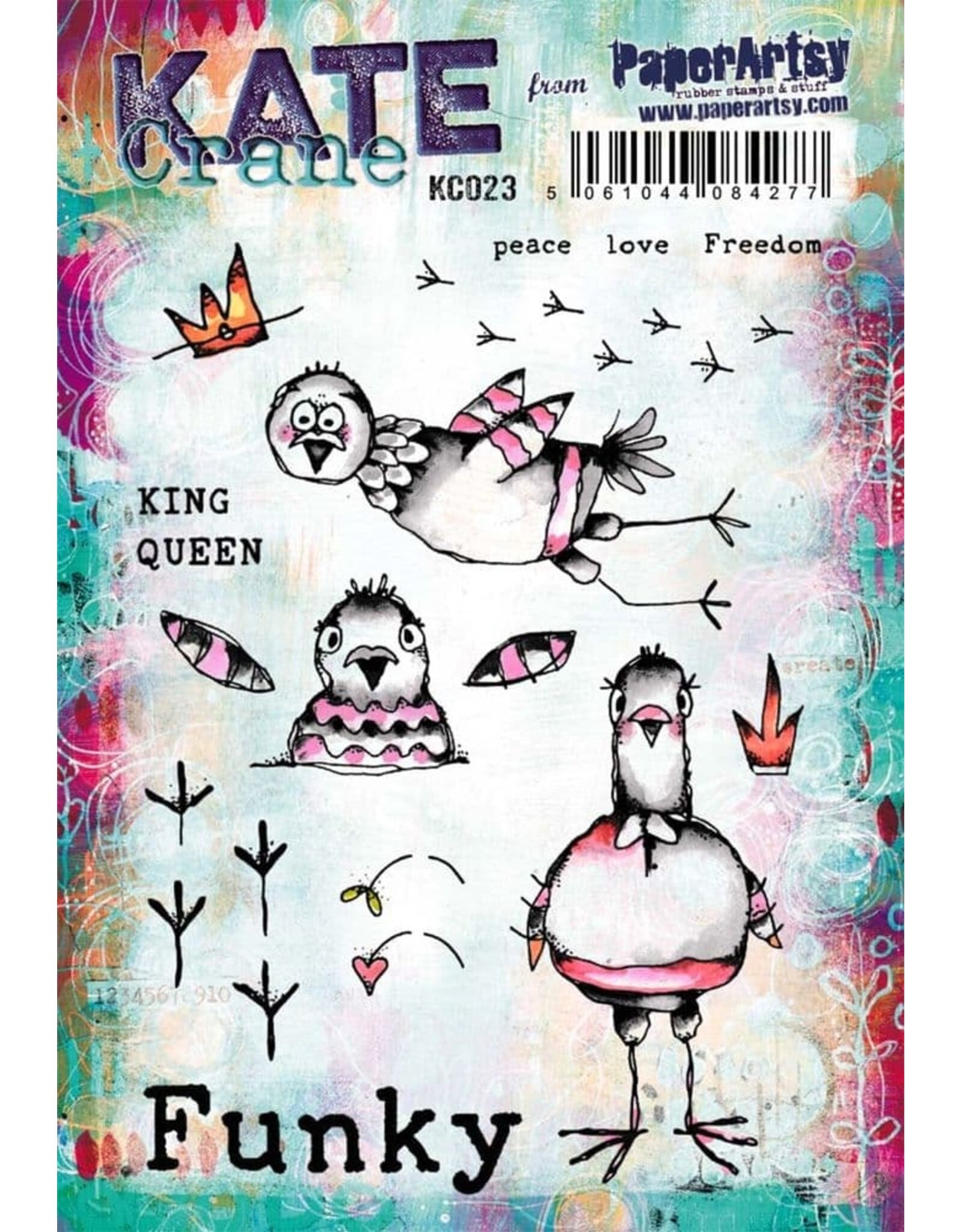 PAPER ARTSY PAPER ARTSY KATE CRANE KC023 CLING STAMP SET