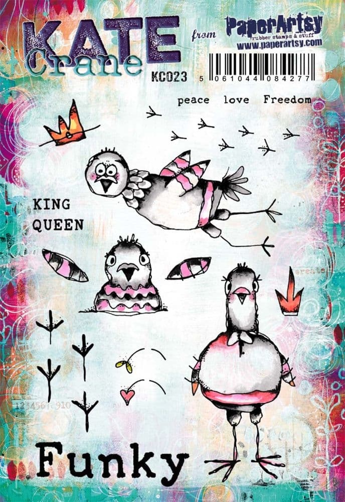 PAPER ARTSY PAPER ARTSY KATE CRANE KC023 CLING STAMP SET