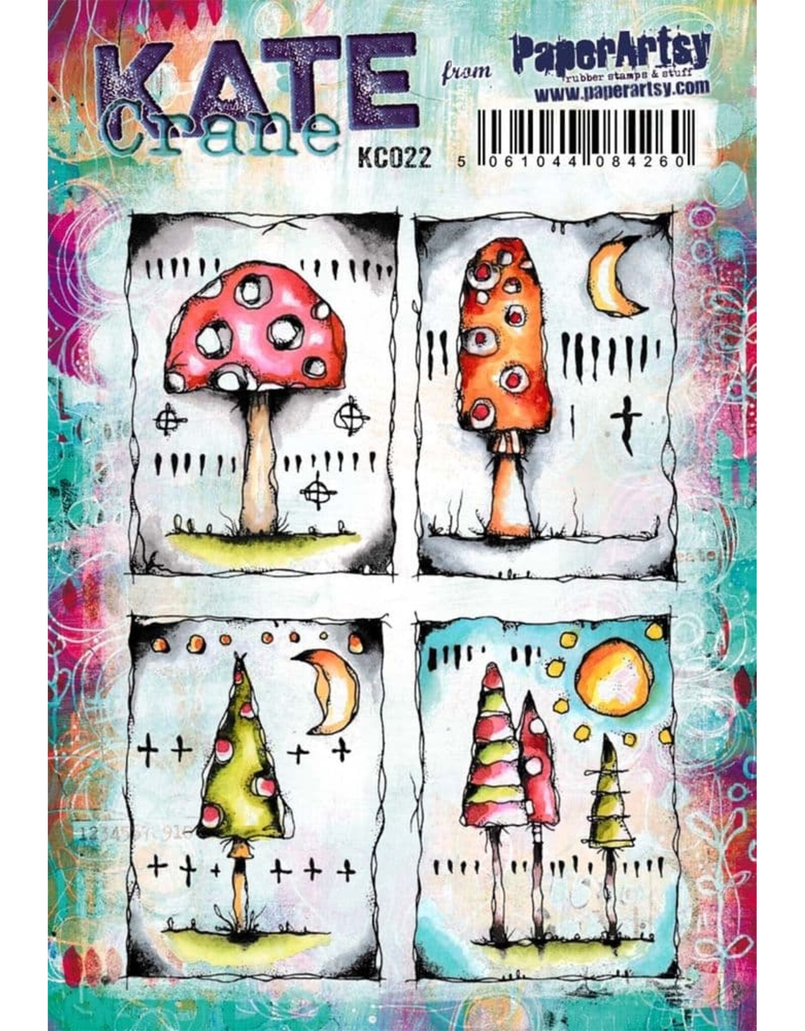 PAPER ARTSY PAPER ARTSY KATE CRANE KC022 CLING STAMP SET