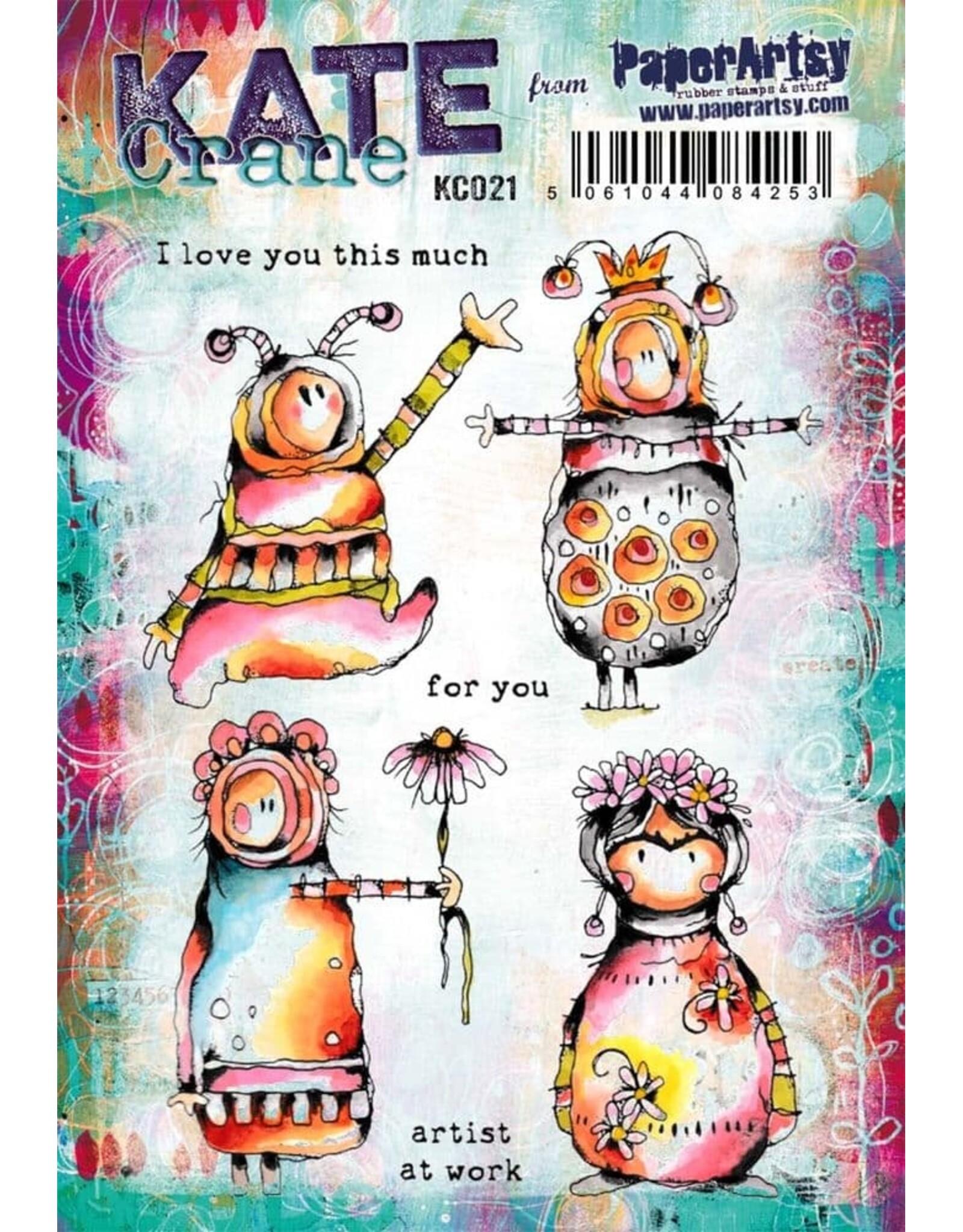 PAPER ARTSY PAPER ARTSY KATE CRANE KC021 CLING STAMP SET