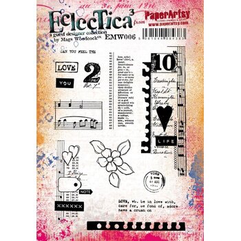 PAPER ARTSY PAPER ARTSY ECLECTICA MAGS WOODCOCK EMW006 CLING STAMP SET