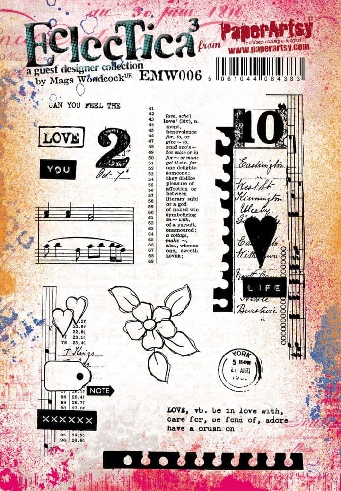 PAPER ARTSY PAPER ARTSY ECLECTICA MAGS WOODCOCK EMW006 CLING STAMP SET