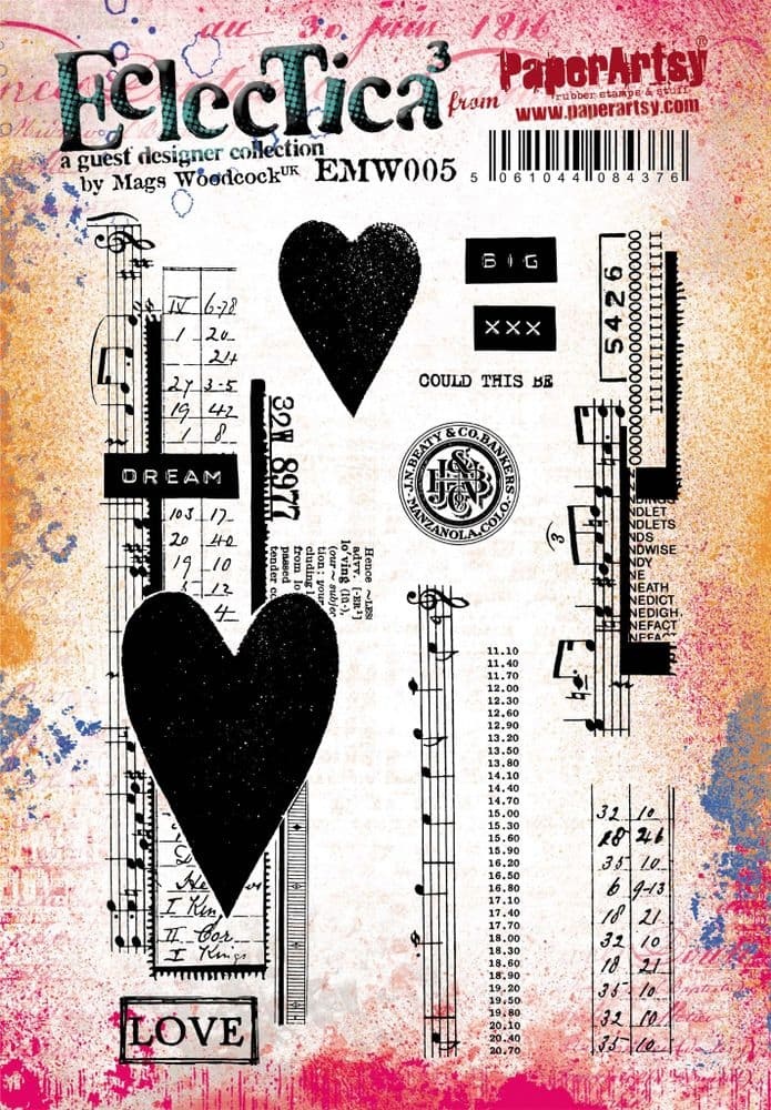 PAPER ARTSY PAPER ARTSY ECLECTICA MAGS WOODCOCK EMW005 CLING STAMP SET