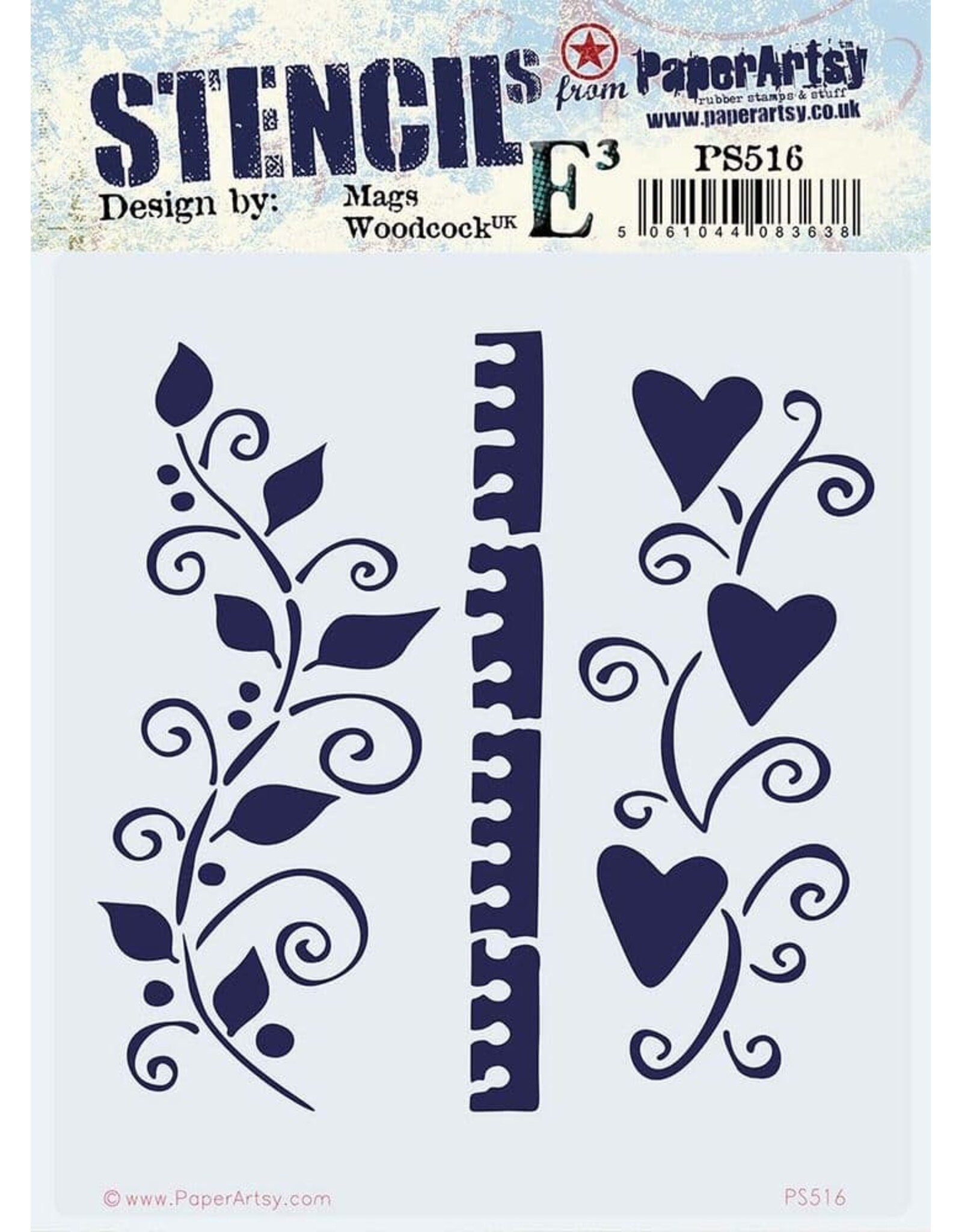 PAPER ARTSY PAPER ARTSY ECLECTICA MAGS WOODCOCK PS516 STENCIL