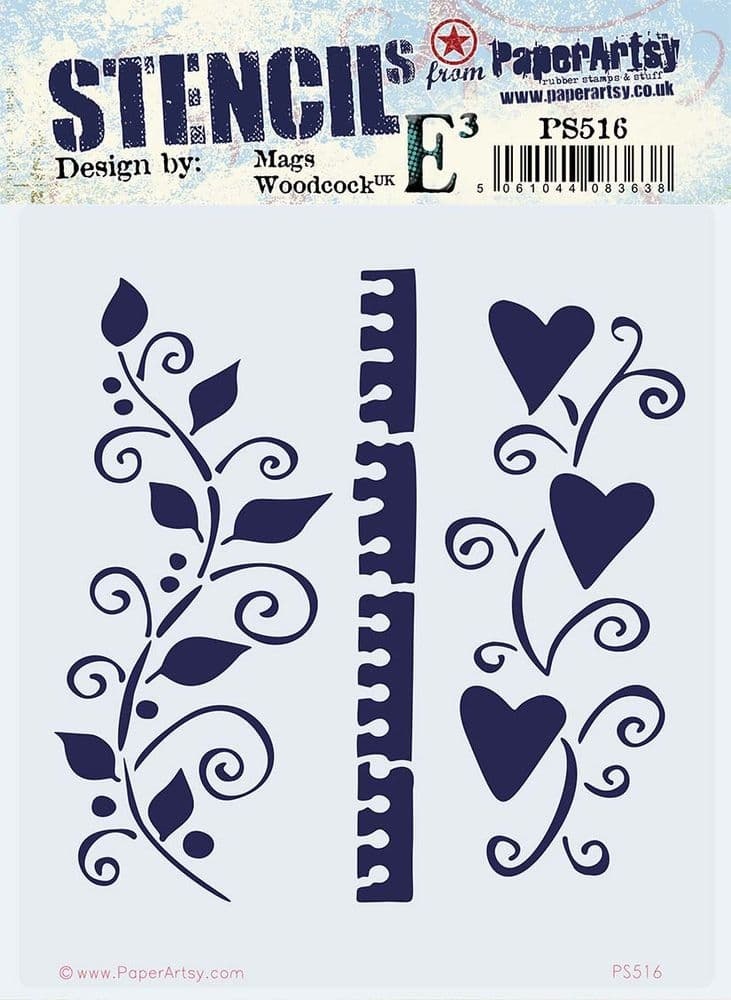 PAPER ARTSY PAPER ARTSY ECLECTICA MAGS WOODCOCK PS516 STENCIL