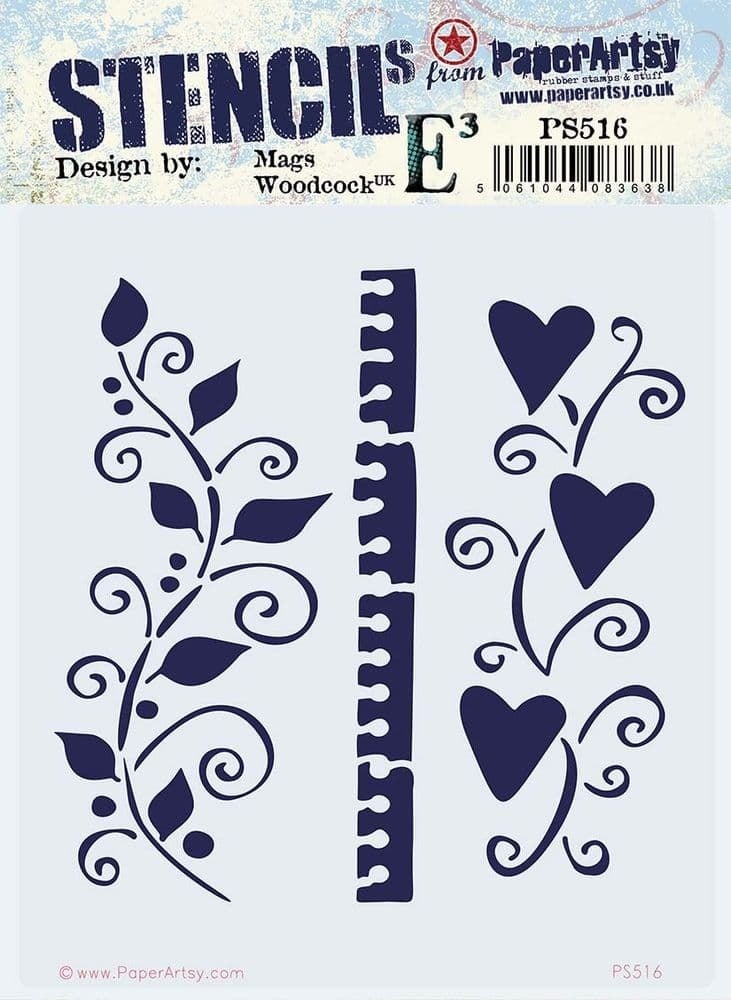 PAPER ARTSY PAPER ARTSY ECLECTICA MAGS WOODCOCK PS516 STENCIL