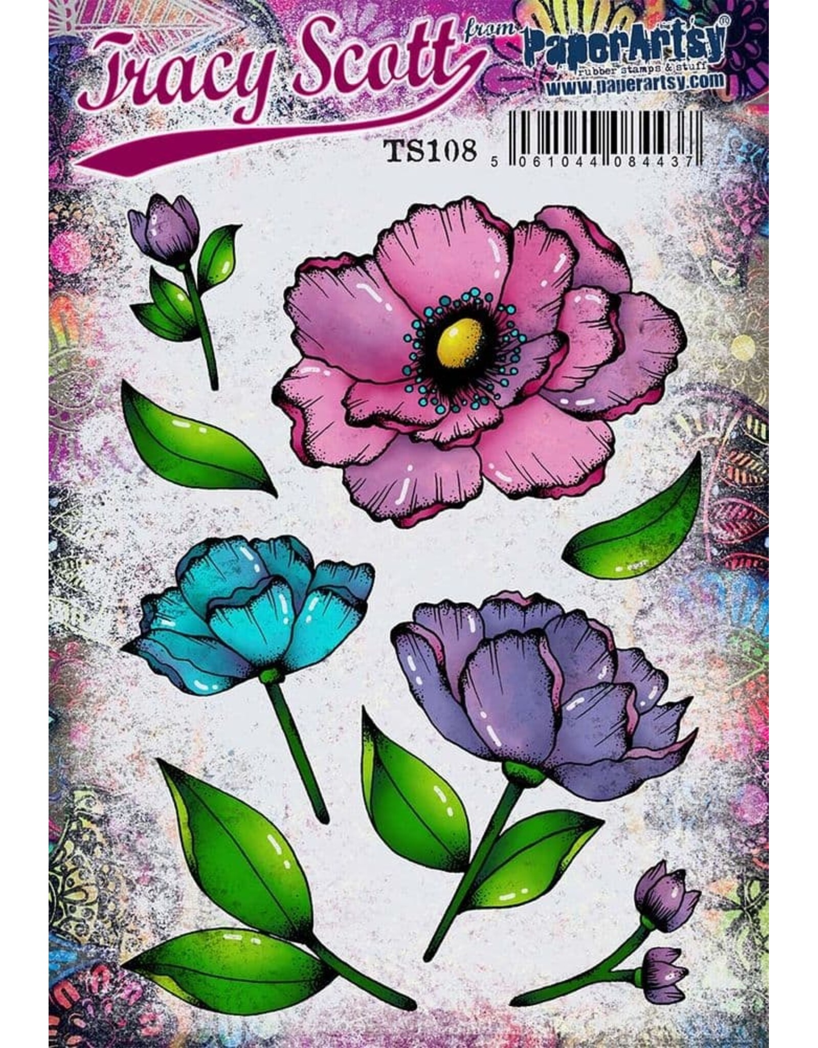 PAPER ARTSY PAPER ARTSY TRACY SCOTT TS108 CLING STAMP SET
