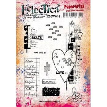 PAPER ARTSY PAPER ARTSY ECLECTICA MAGS WOODCOCK EMW004 CLING STAMP SET