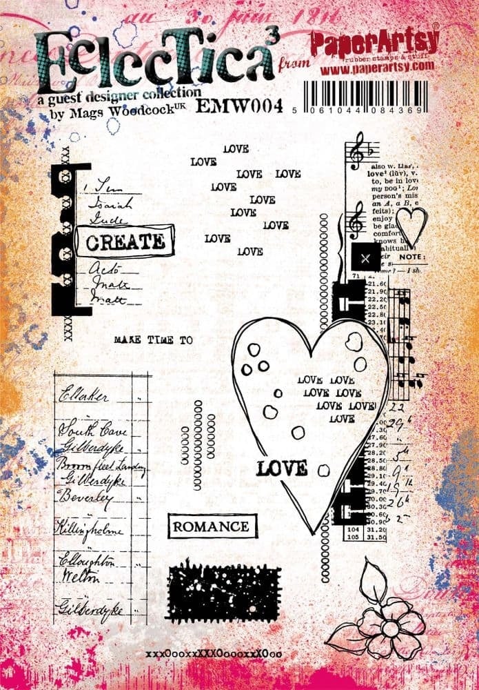 PAPER ARTSY PAPER ARTSY ECLECTICA MAGS WOODCOCK EMW004 CLING STAMP SET