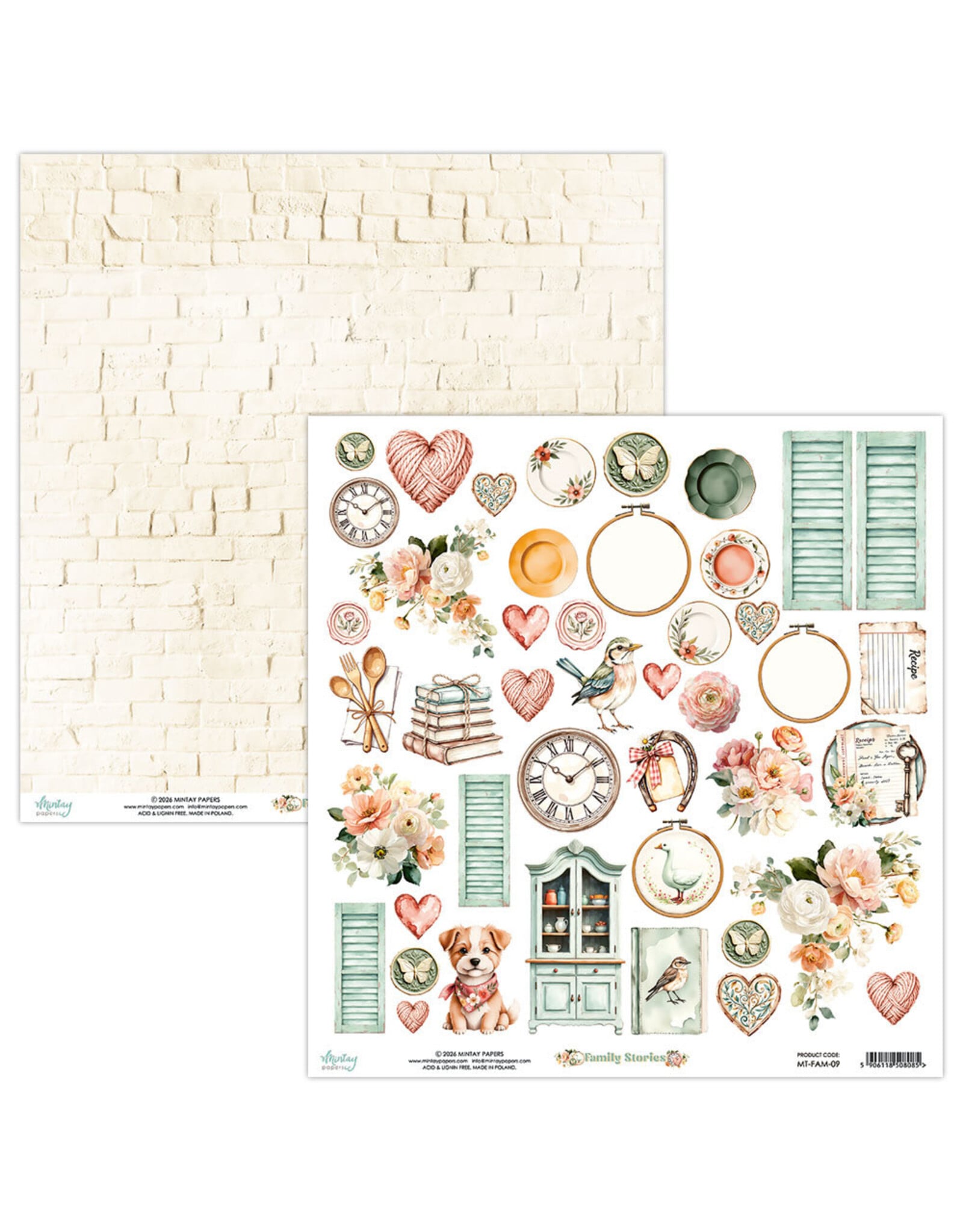 MINTAY MINTAY FAMILY STORIES ELEMENTS 12x12 CARDSTOCK