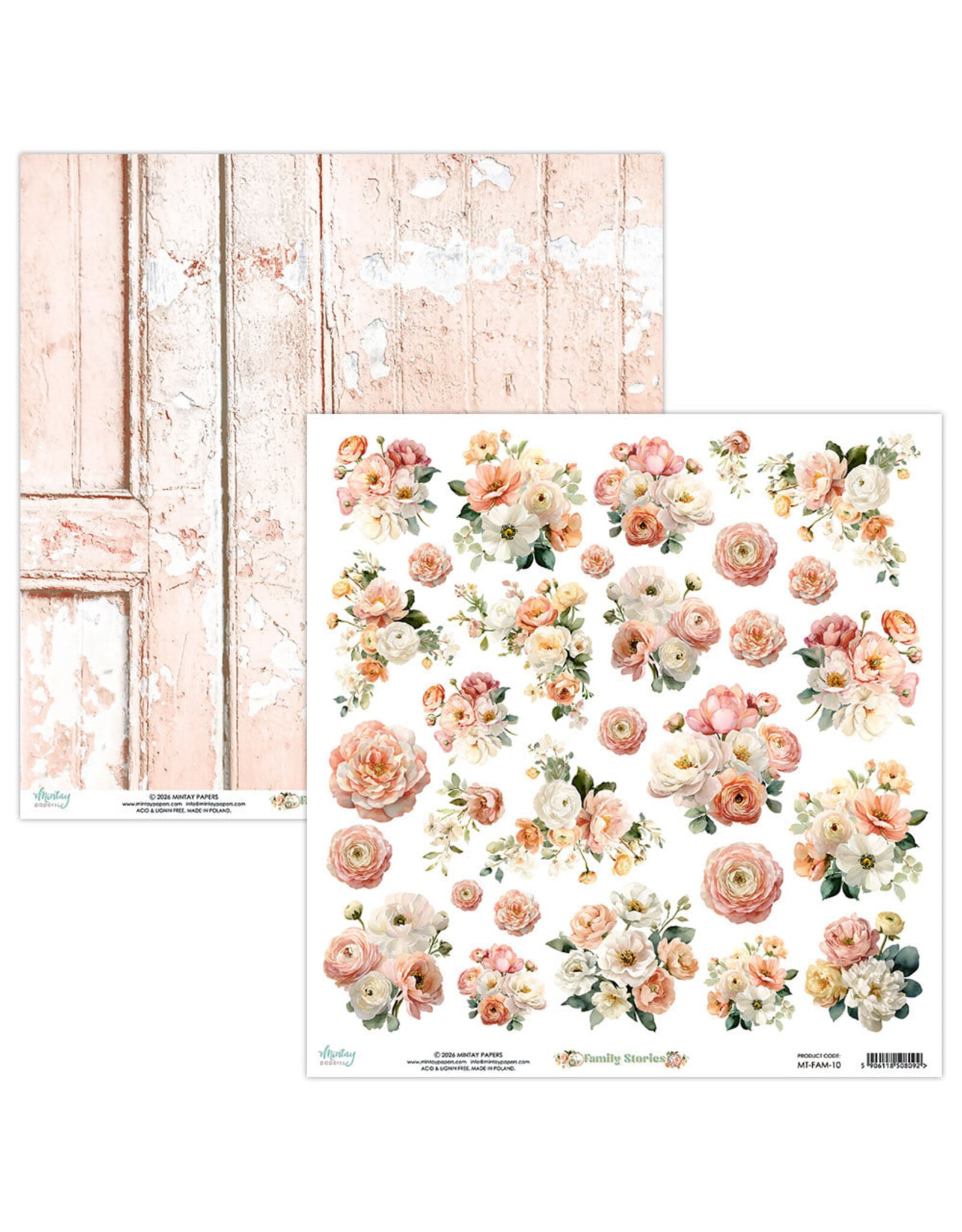 MINTAY MINTAY FAMILY STORIES FLORA 12x12 CARDSTOCK