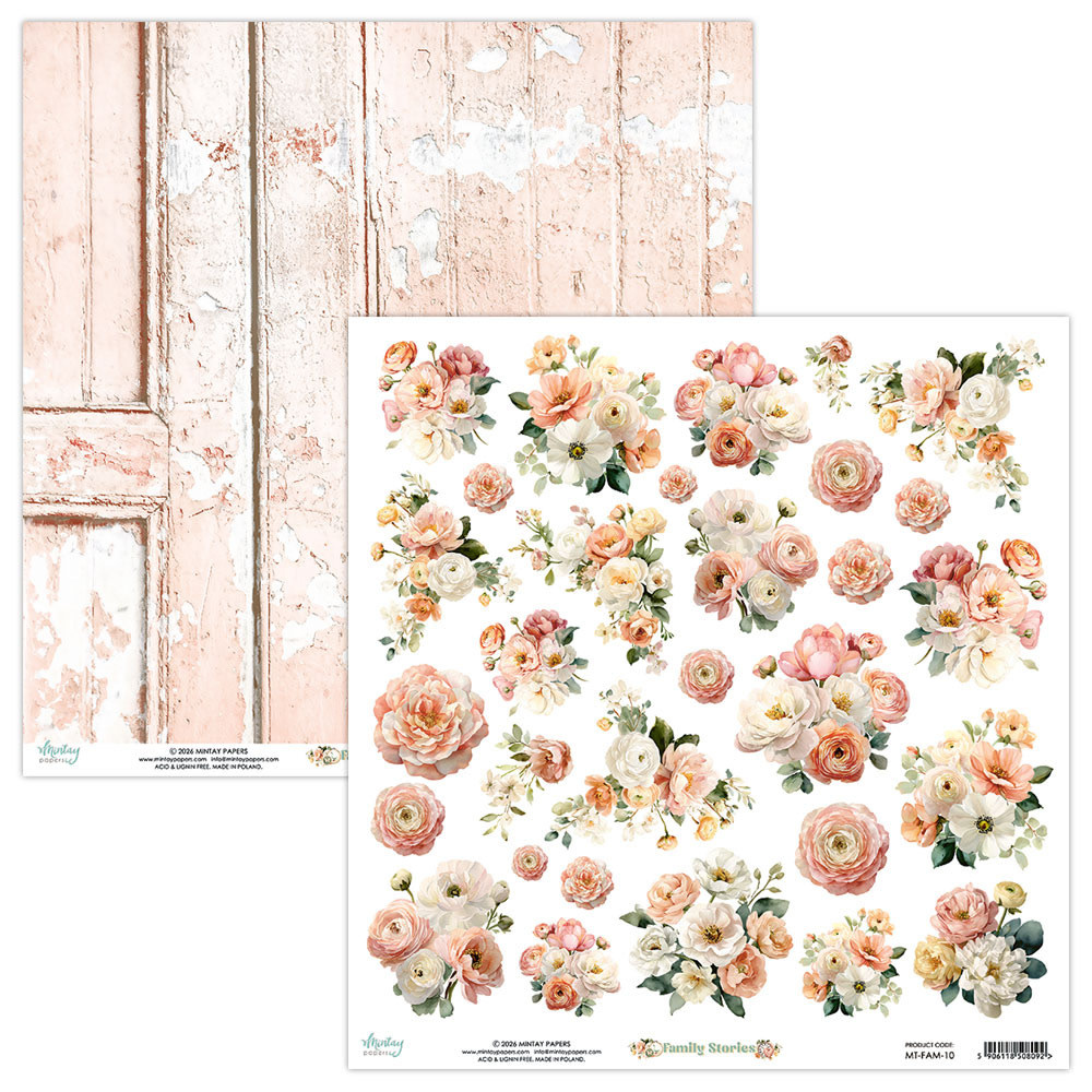MINTAY MINTAY FAMILY STORIES FLORA 12x12 CARDSTOCK