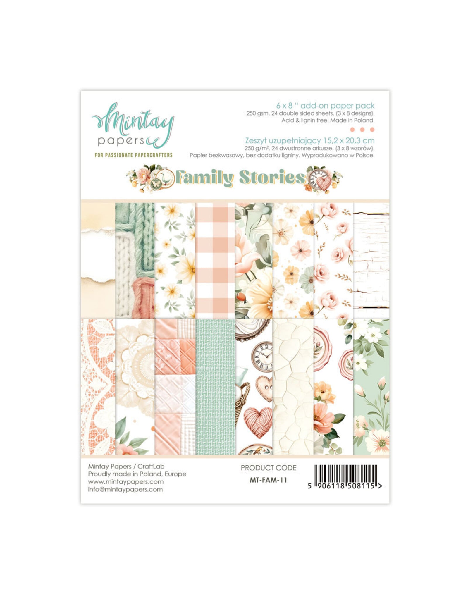 MINTAY MINTAY FAMILY STORIES 6x8 ADD-ON PAPER PAD 24 SHEETS