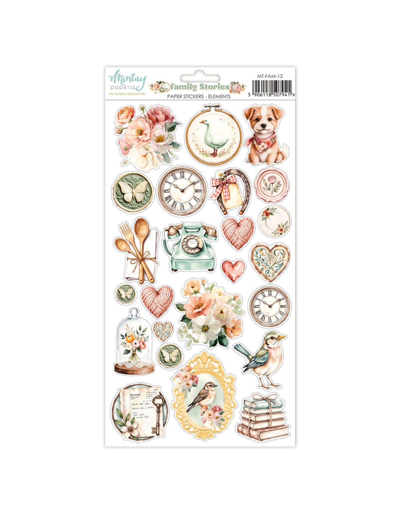 MINTAY MINTAY FAMILY STORIES 6x12 PAPER STICKERS - ELEMENTS