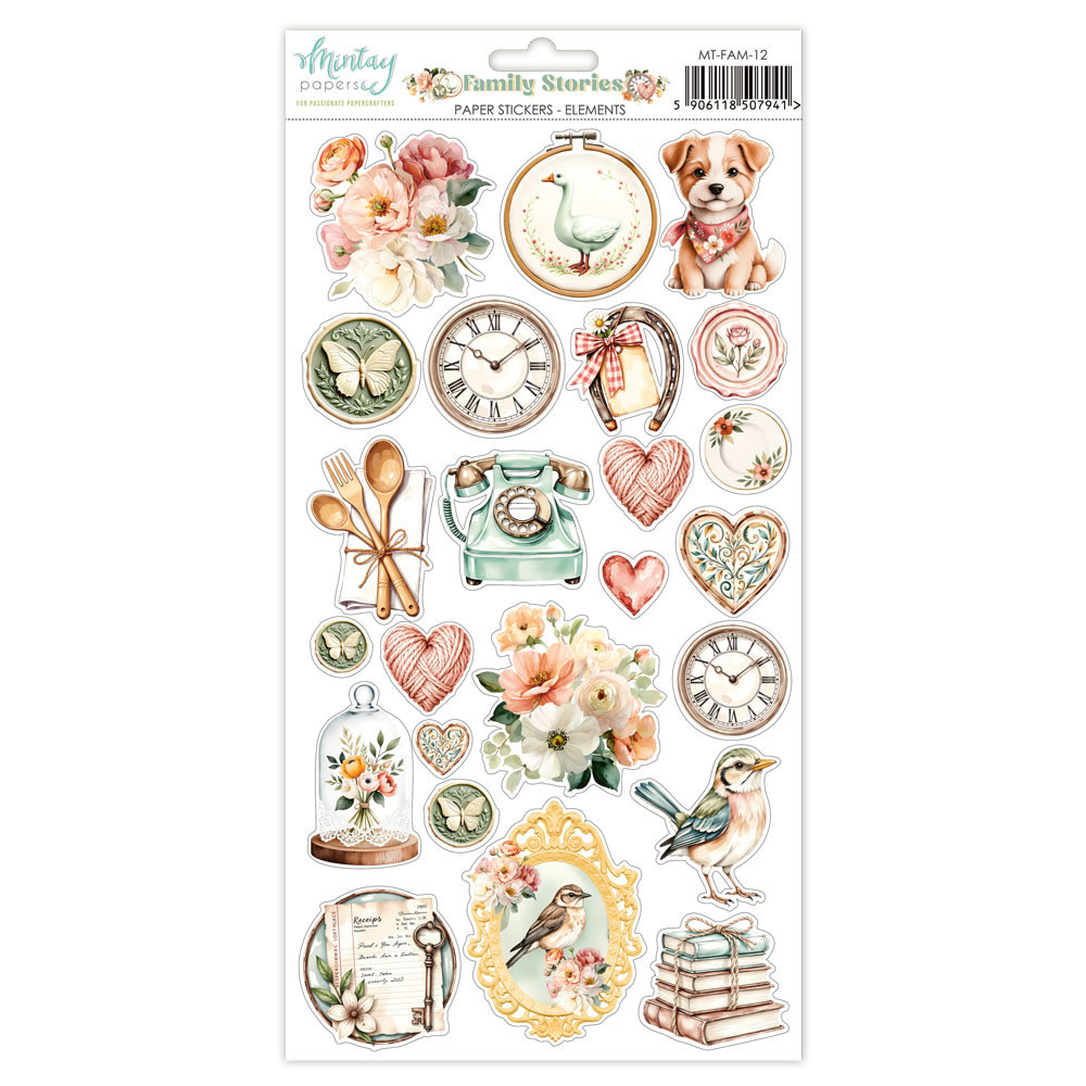 MINTAY MINTAY FAMILY STORIES 6x12 PAPER STICKERS - ELEMENTS