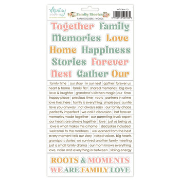 MINTAY MINTAY FAMILY STORIES 6x12 PAPER STICKERS - WORDS