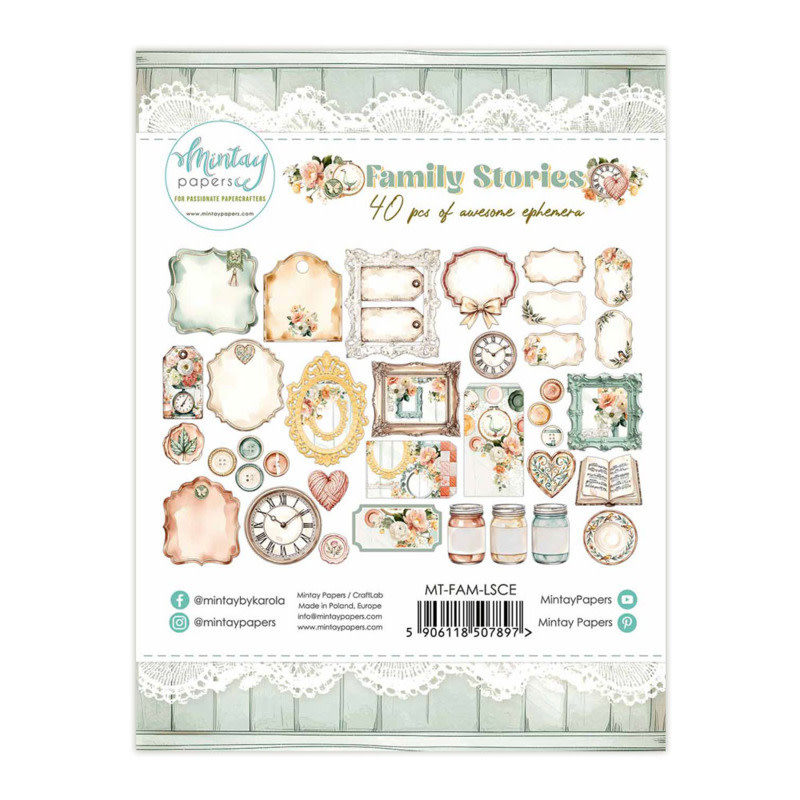 MINTAY MINTAY FAMILY STORIES PAPER ELEMENTS 40/PK