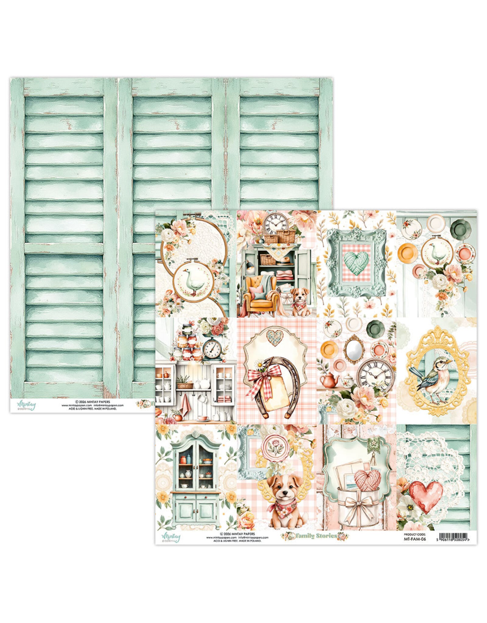 MINTAY MINTAY FAMILY STORIES #06 12x12 CARDSTOCK