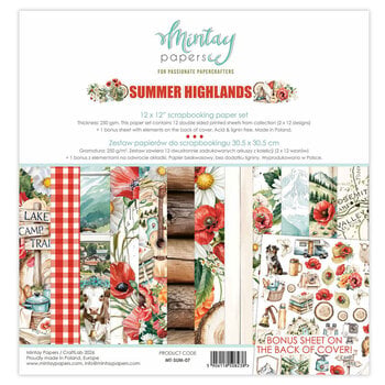 MINTAY MINTAY SUMMER HIGHLANDS 12x12 COLLECTION PACK 12 SHEETS
