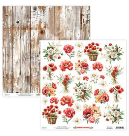 MINTAY MINTAY SUMMER HIGHLANDS FLORA 12x12 CARDSTOCK