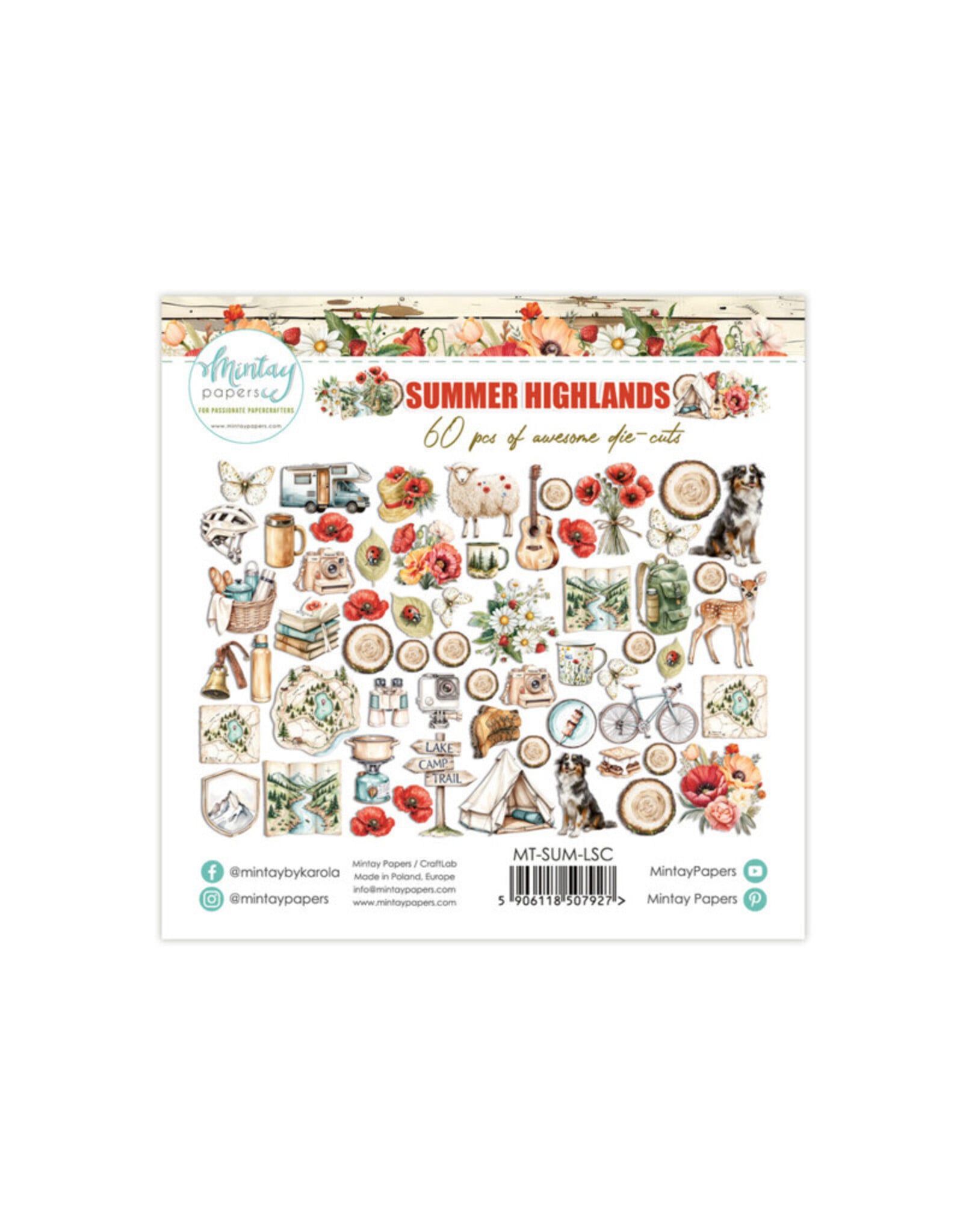 MINTAY MINTAY SUMMER HIGHLANDS PAPER DIE-CUTS 60/PK