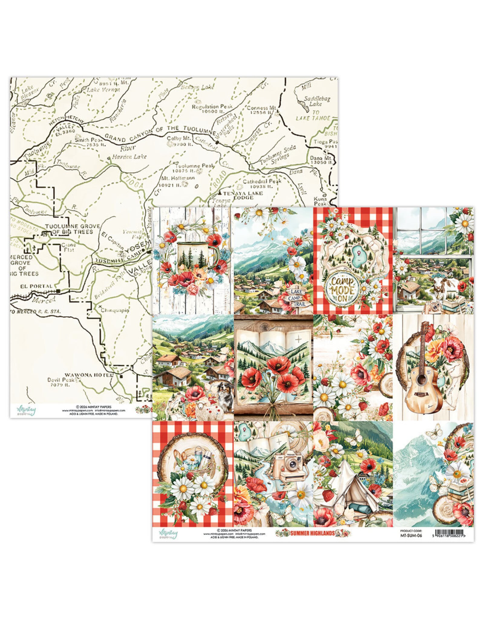 MINTAY MINTAY SUMER HIGHLANDS #06 12x12 CARDSTOCK