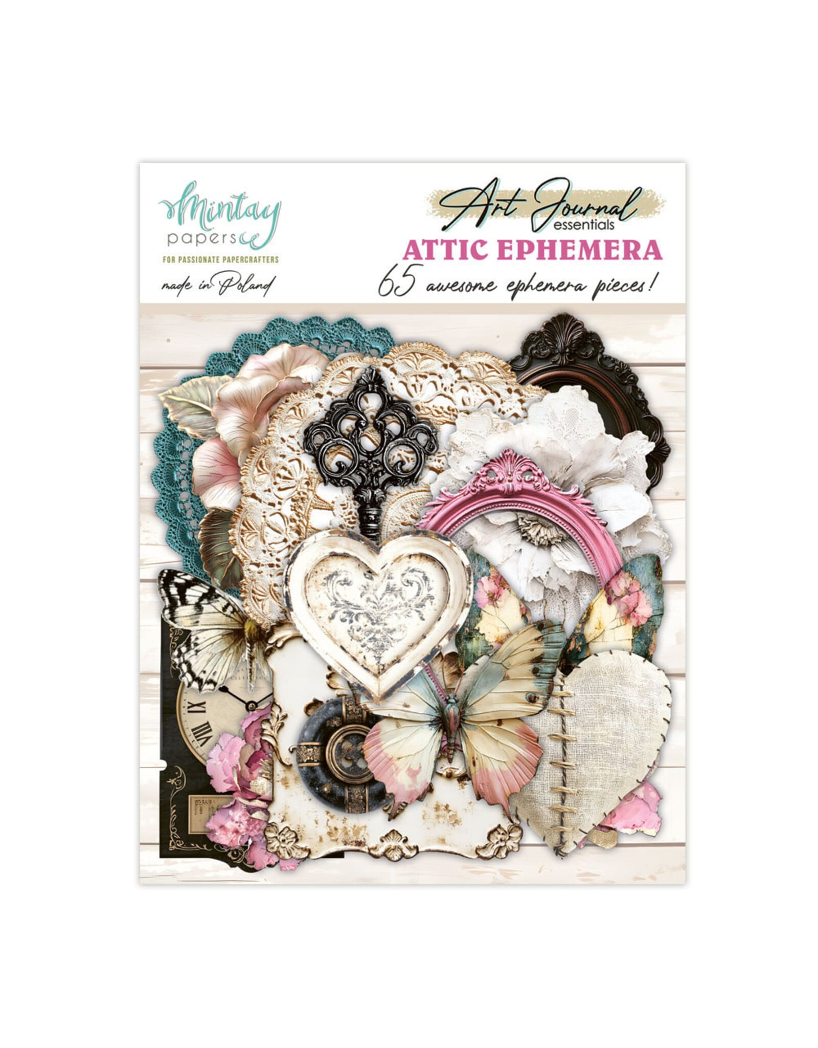 MINTAY MINTAY ART JOURNAL ATTIC PAPER DIE-CUTS 65/PK