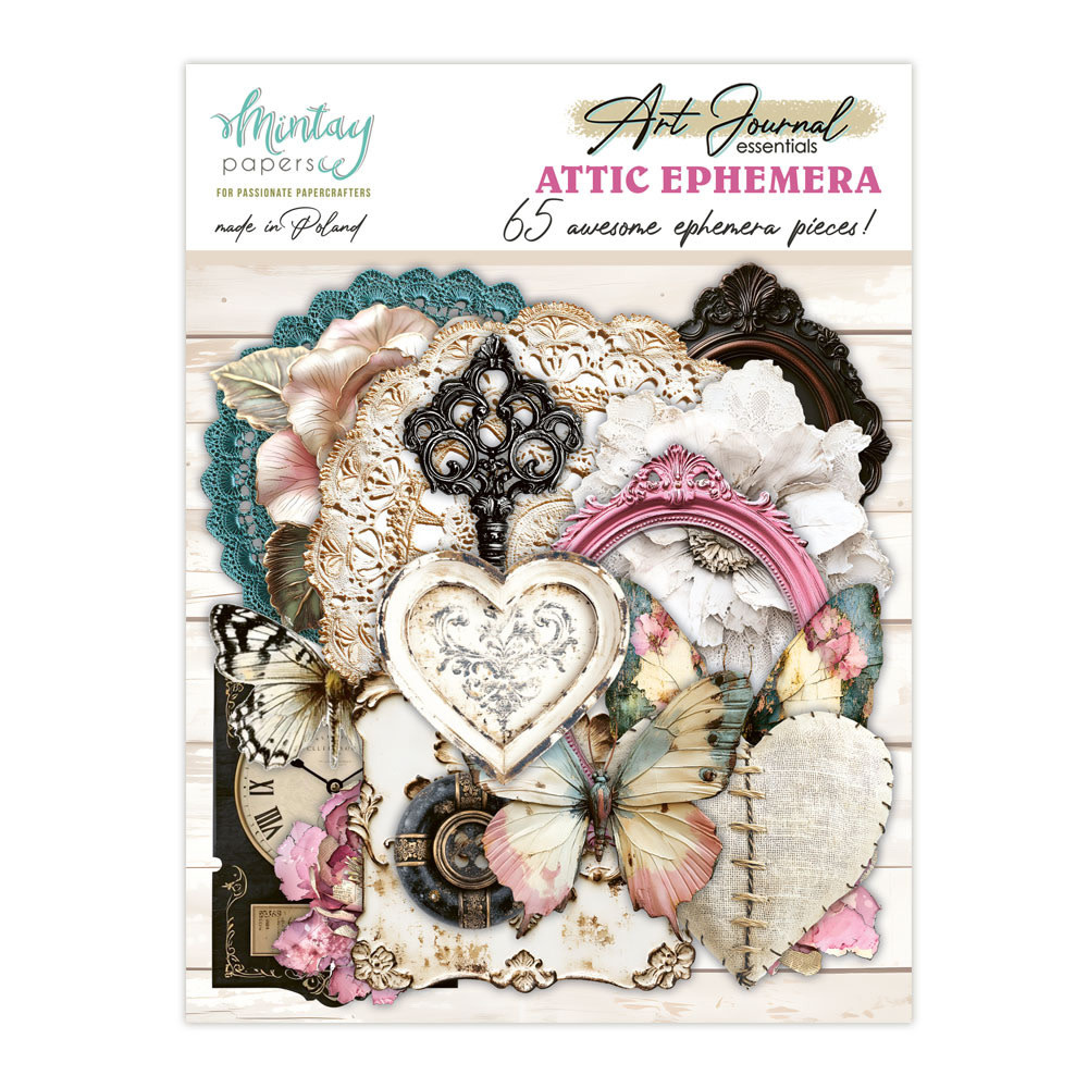 MINTAY MINTAY ART JOURNAL ATTIC PAPER DIE-CUTS 65/PK