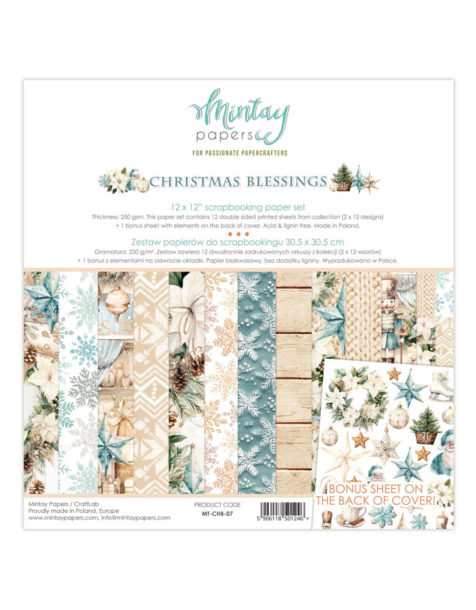 MINTAY MINTAY CHRISTMAS BLESSINGS 12x12 COLLECTION PACK 12 SHEETS