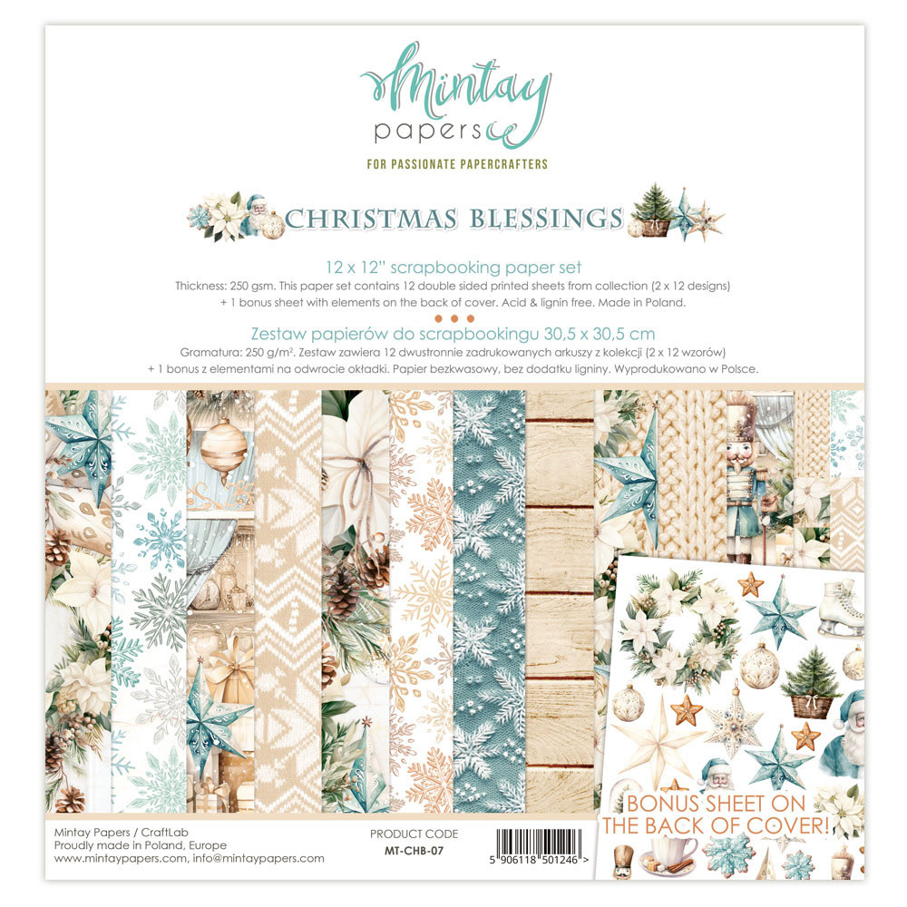 MINTAY MINTAY CHRISTMAS BLESSINGS 12x12 COLLECTION PACK 12 SHEETS